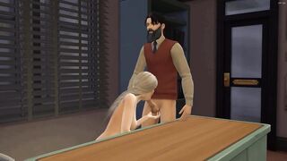 Employee fucks his boss for a promotion - Office sex