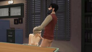 Employee fucks his boss for a promotion - Office sex
