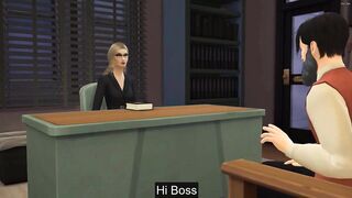 Employee fucks his boss for a promotion - Office sex