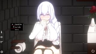 Top hentai NSFW 18+ game Doll room sucking my dick while sitting on the toilet