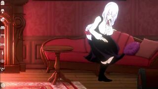 Top hentai NSFW 18+ game Doll room sucking my dick while sitting on the toilet