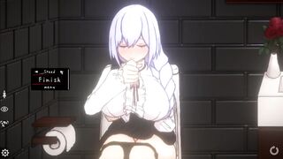 Top hentai NSFW 18+ game Doll room sucking my dick while sitting on the toilet