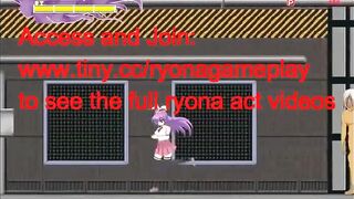 Cute lady has sex with monsters men in Reisen's action hentai gameplay