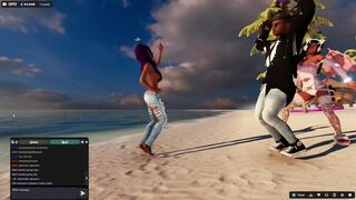 3DXUnion 3DXChat hot dancing on the beach