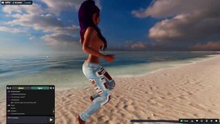 3DXUnion 3DXChat hot dancing on the beach