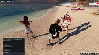 3DXUnion 3DXChat hot dancing on the beach