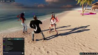 3DXUnion 3DXChat hot dancing on the beach