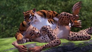 Kat fanger FURRY porno af lesbiske