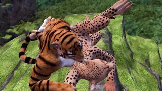 Kat fanger FURRY porno af lesbiske
