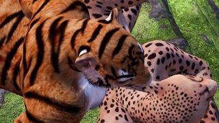 Kat fanger FURRY porno af lesbiske