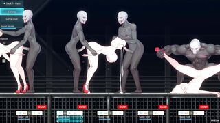 Blondes Gangbanged By Alien Zombies