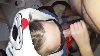 SENSUAL SLOPPY DEEP-THROAT BLOWJOB FROM CHARMING BUNNY GIRL ????
