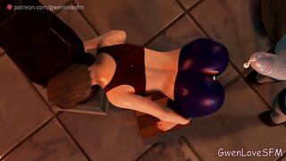 Lady Dimitrescu Fucks Jill Ass "Futas" "Yoga pants" (Blender)