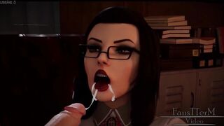 Hot Elizabeth sucks a cock while talking on the phone