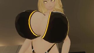 Lioness Giantess (Breast Expansion Sketch)