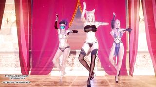 [MMD] Loona - PTT (Paint The Town) Sexy Kpop Dance Ahri Akali Seraphine League of Legends KDA