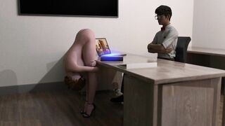 Selah in Her new Office - Boss Son Caught finger fucking Secretary's Asshole and Pussy