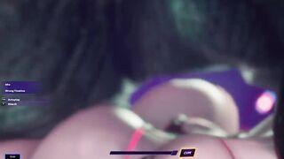 Subverse - Huge furry monster with giant dick cumshot in cyberpunk girl