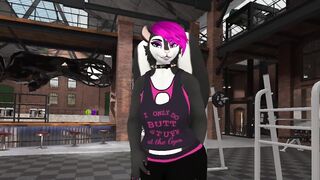 Skunk facesits and facefarts on you for a gym job