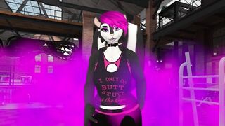 Skunk facesits and facefarts on you for a gym job