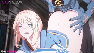 Happy Chaos fucks Bridget in the ass after a good match Guilty Gear 3d animation loop with sound