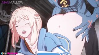 Happy Chaos fucks Bridget in the ass after a good match Guilty Gear 3d animation loop with sound