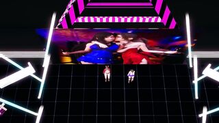 [MMD] T-ara - NumberNine SemiNude Vers. Tifa Purple Aerith FF7 Remake Uncensored 3D Erotic Dance