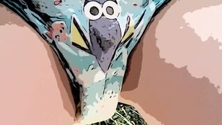 anime public wetting on the highway, cute diaper