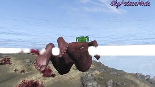 Fallout 4 Character Goes for a Swim