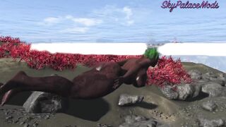 Fallout 4 Character Goes for a Swim