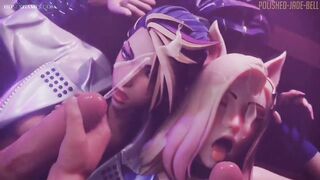 League Of Legends Akali & Ahri – Facial Cumshot
