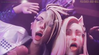 League Of Legends Akali & Ahri – Facial Cumshot