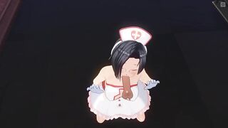 3D HENTAI POV nurse sucked her patient's cock