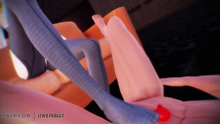 Cyberpunk 2077 - Lucy Footjob Action [UNCENSORED HENTAI 4K MMD R-18]