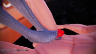 Cyberpunk 2077 - Lucy Footjob Action [UNCENSORED HENTAI 4K MMD R-18]
