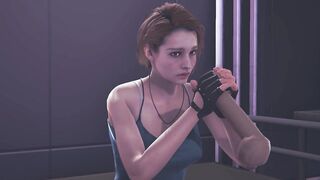 Jill Valentine jerking your cock facial