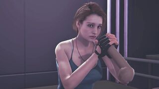 Jill Valentine jerking your cock facial