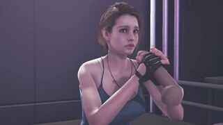 Jill Valentine jerking your cock facial