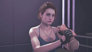 Jill Valentine jerking your cock facial