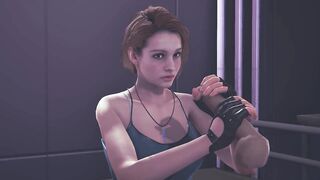 Jill Valentine jerking your cock facial