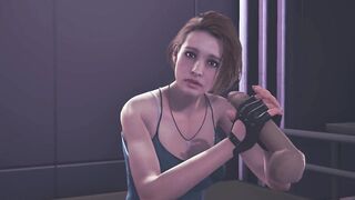 Jill Valentine jerking your cock facial