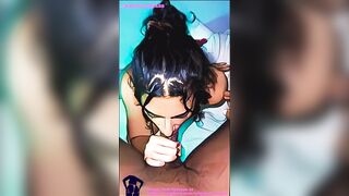 Animated Submissive Amateur Beauty giving handjob & blowjob in the first date