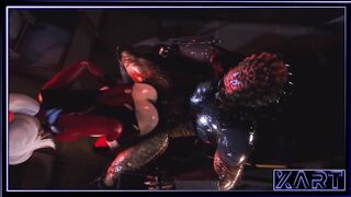Happy Halloween Predator fucks Sarah Bryant hard in the ass