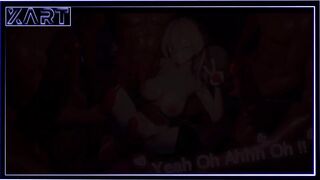 Happy Halloween Hentai orgy, 18 year old girl fucked by 8 big black dicks at the same time