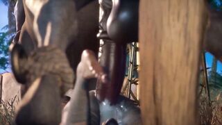 Centaur Fucks a Girl With a Huge Horse Dick | Creampie | Carnal Instinct | 3D