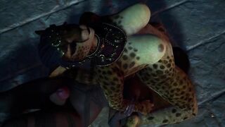 Neko Furry Hard Fuck Futa Girl | Creampie | Carnal Instinct | 3D