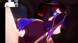 Genshin Impact Hentai - Mona got stuck in the washing machine and was fucked