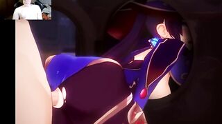 Genshin Impact Hentai - Mona got stuck in the washing machine and was fucked