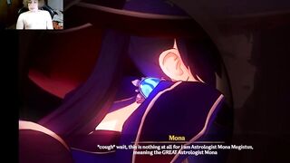 Genshin Impact Hentai - Mona got stuck in the washing machine and was fucked