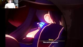 Genshin Impact Hentai - Mona got stuck in the washing machine and was fucked